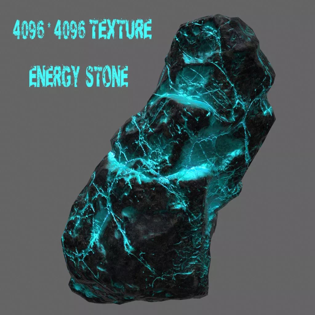 Glowing Rock Low-poly 3D model