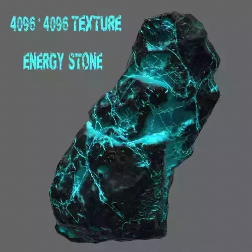 Glowing Rock Low-poly 3D model