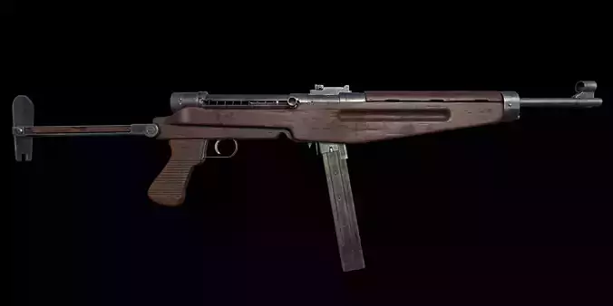 Low poly 43M Submachine gun Low-poly 3D model