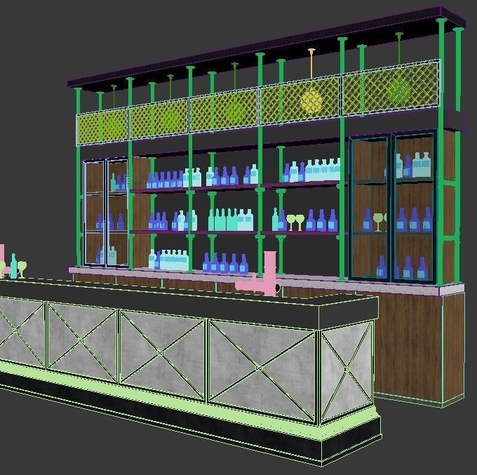 Loft  bar 3D model_6