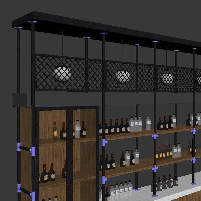 Loft  bar 3D model_7