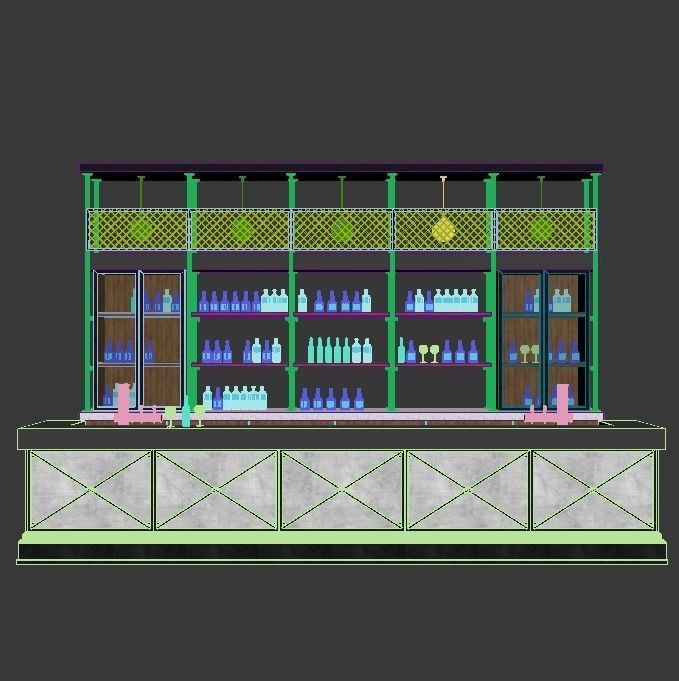 Loft  bar 3D model_5