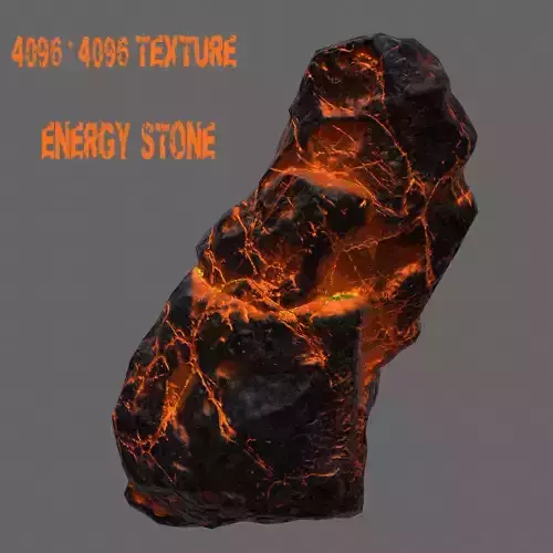 Glowing Rock Low-poly 3D model