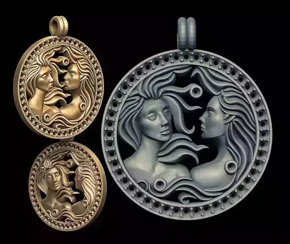 Women faces pendant