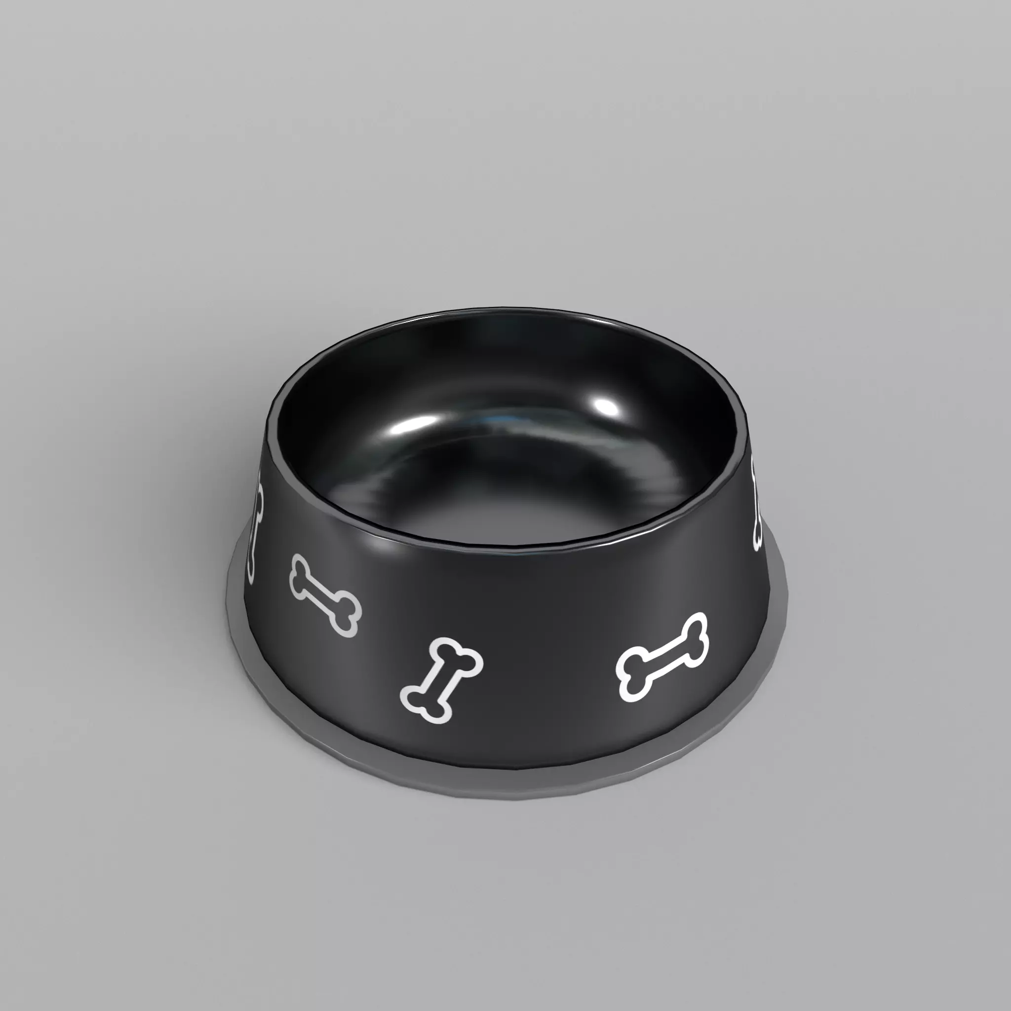 Dog Bowl 001 Free low-poly 3D model