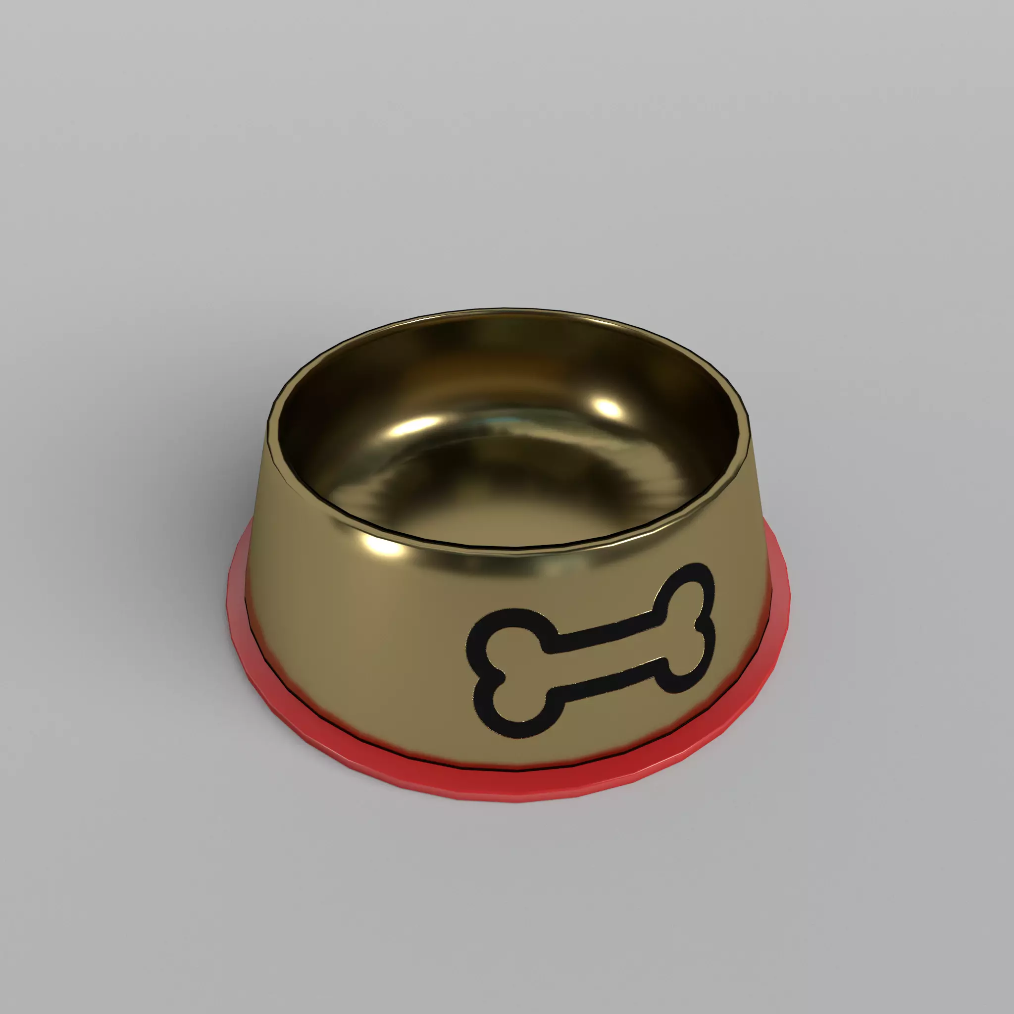 Dog Bowl 002 Free low-poly 3D model