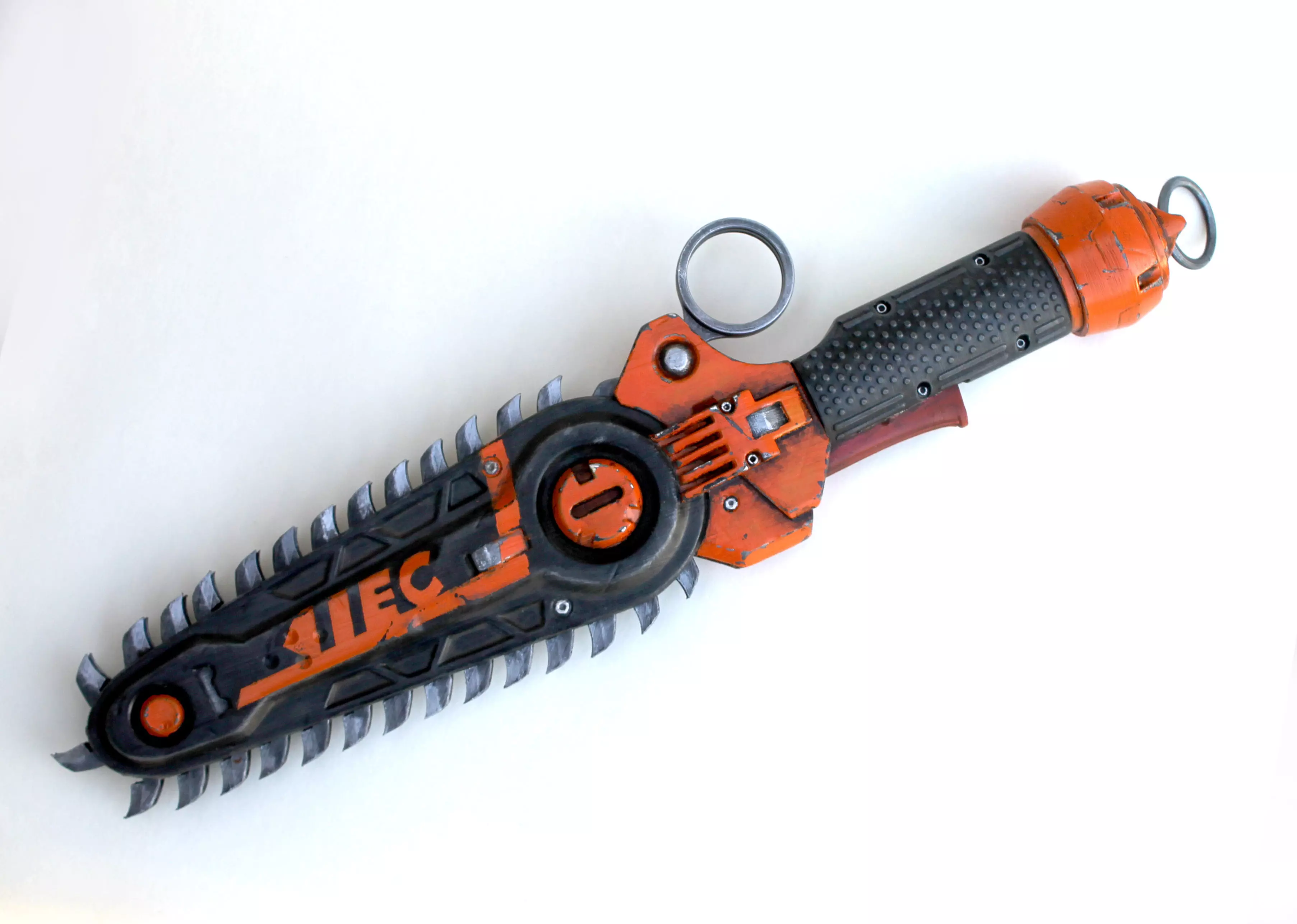 cyberpunk chainKnife weapon 3D print model_0