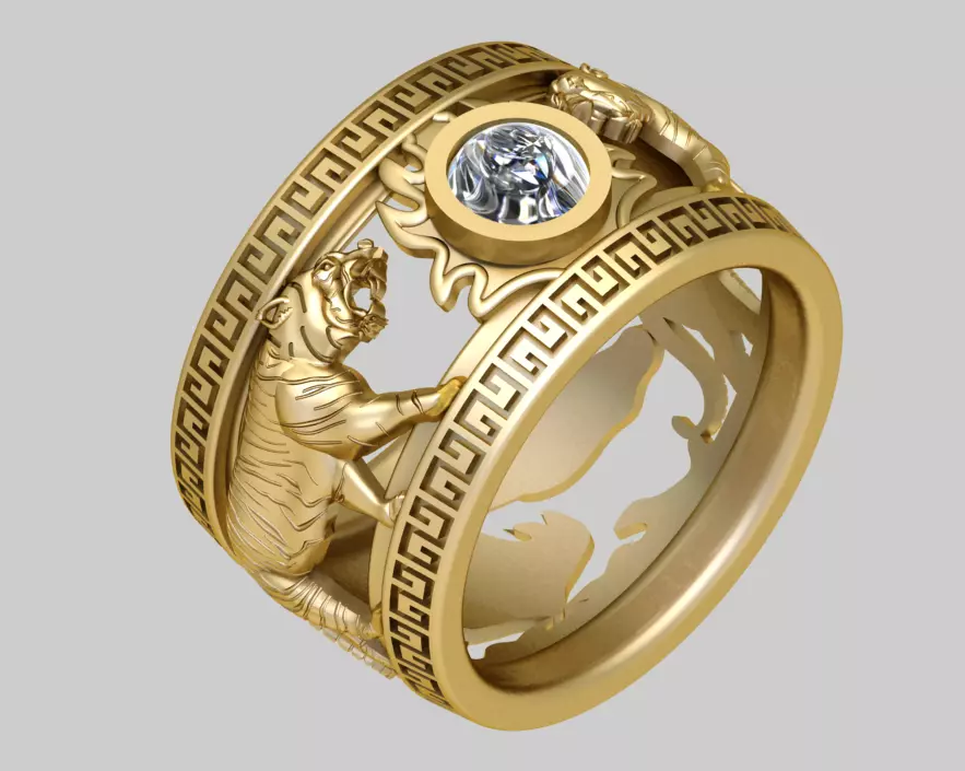 tiger ring 3D print model