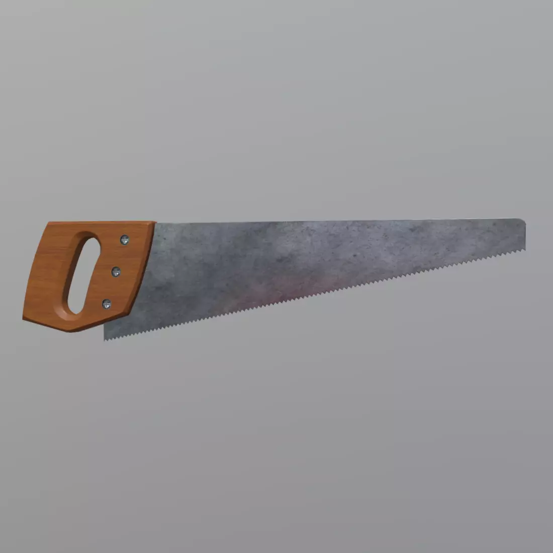 Hand Saw Low-poly 3D model_0