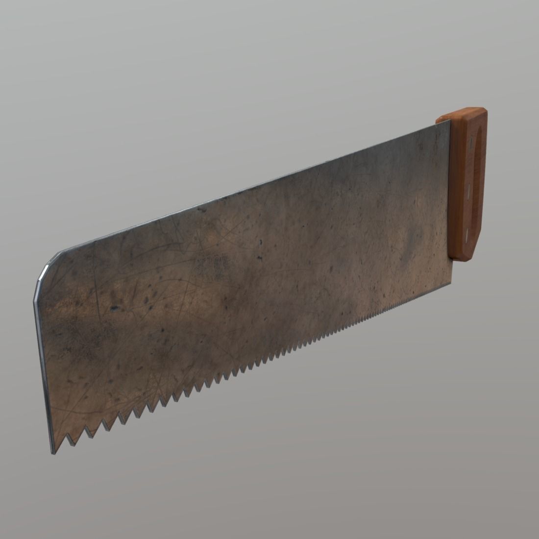 Hand Saw Low-poly 3D model_5