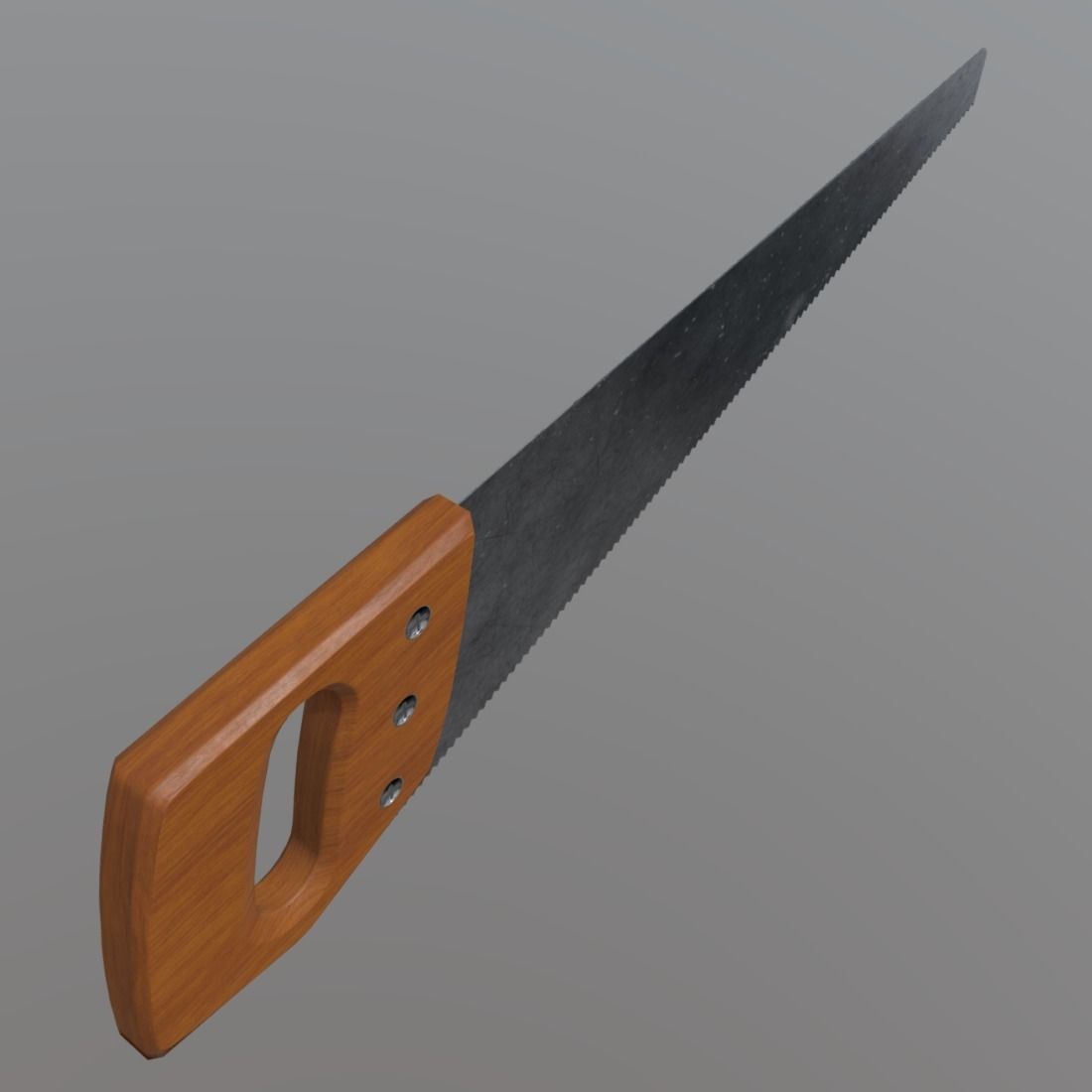 Hand Saw Low-poly 3D model_12