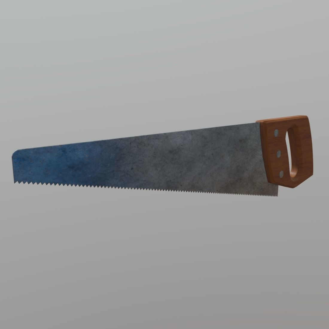 Hand Saw Low-poly 3D model_6