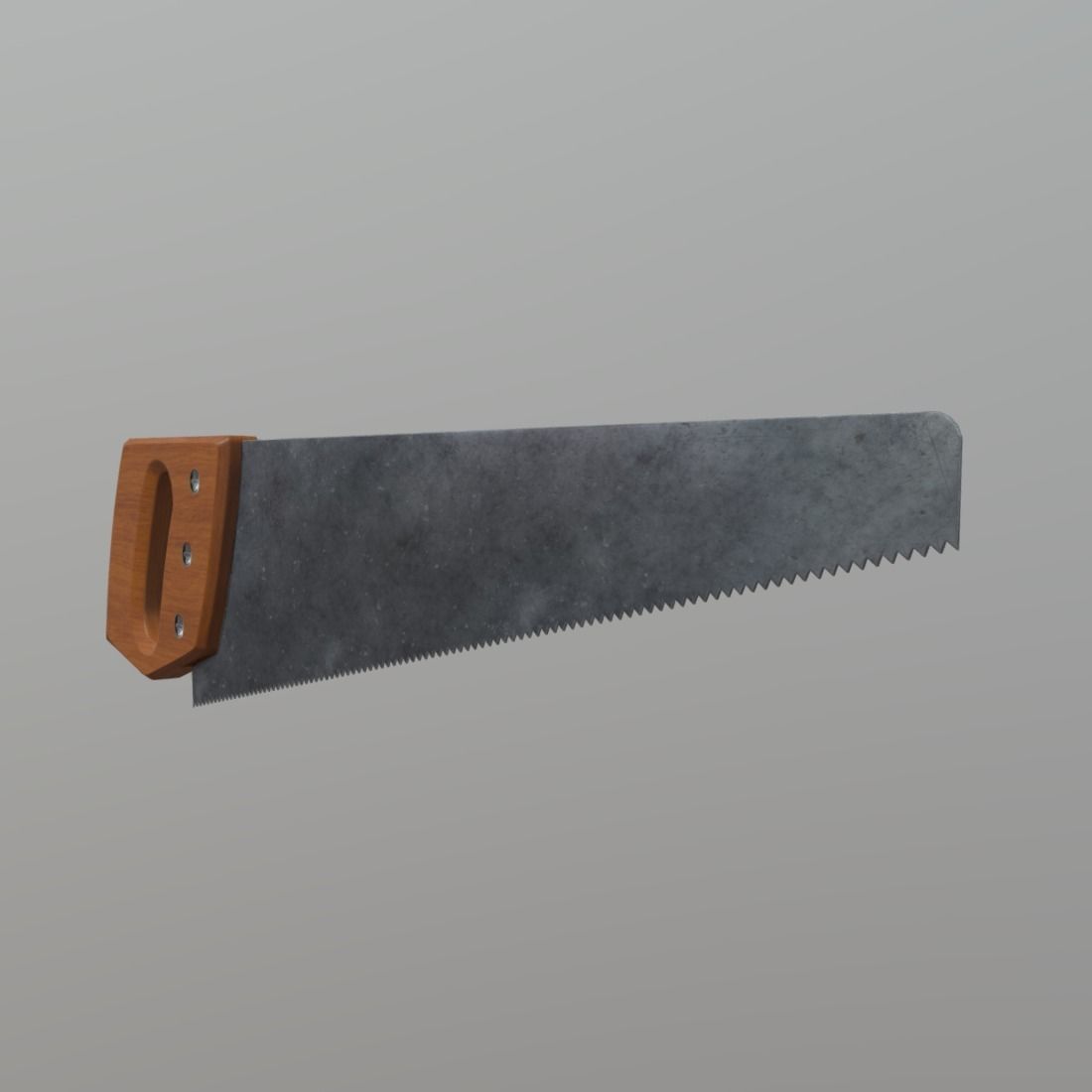 Hand Saw Low-poly 3D model_2