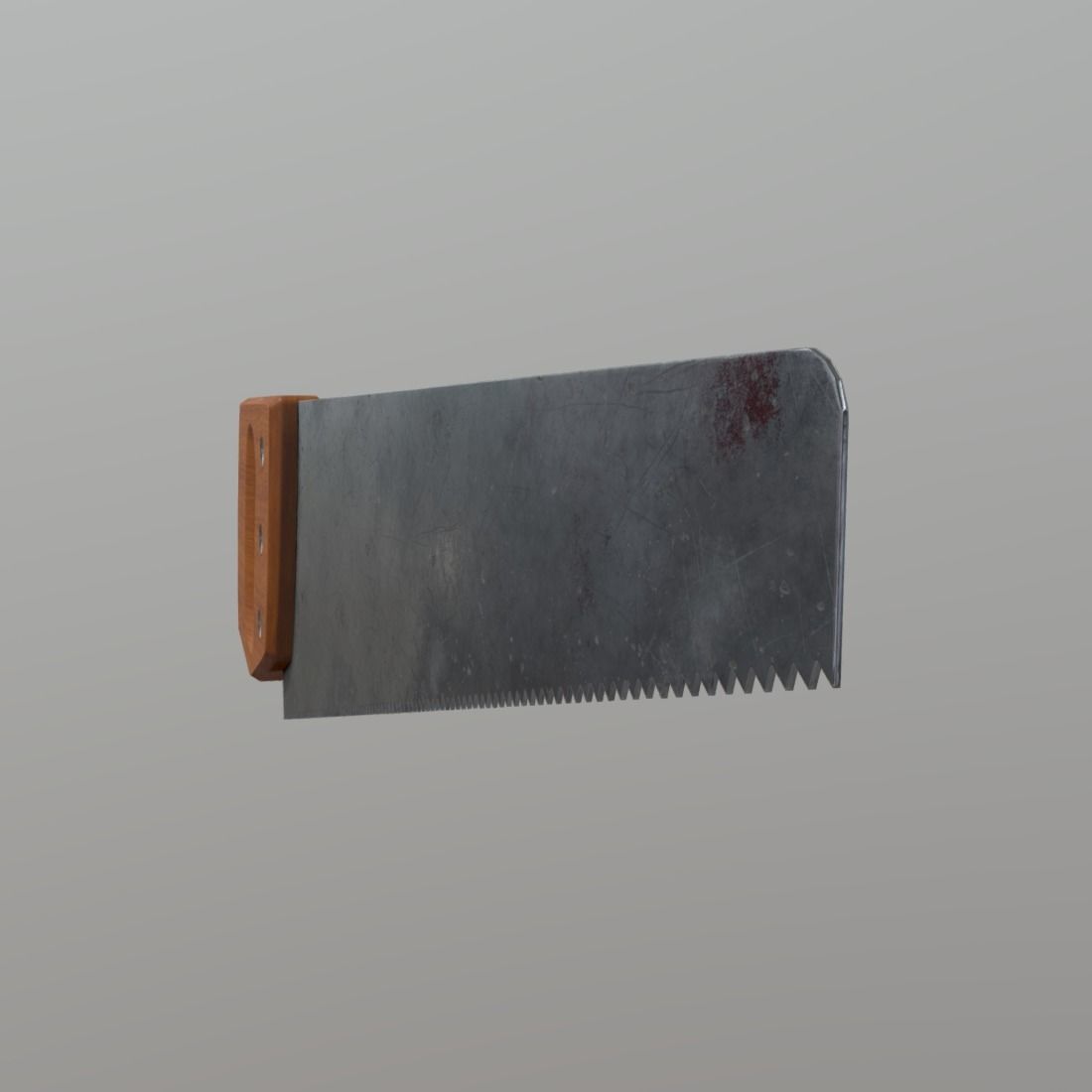 Hand Saw Low-poly 3D model_3
