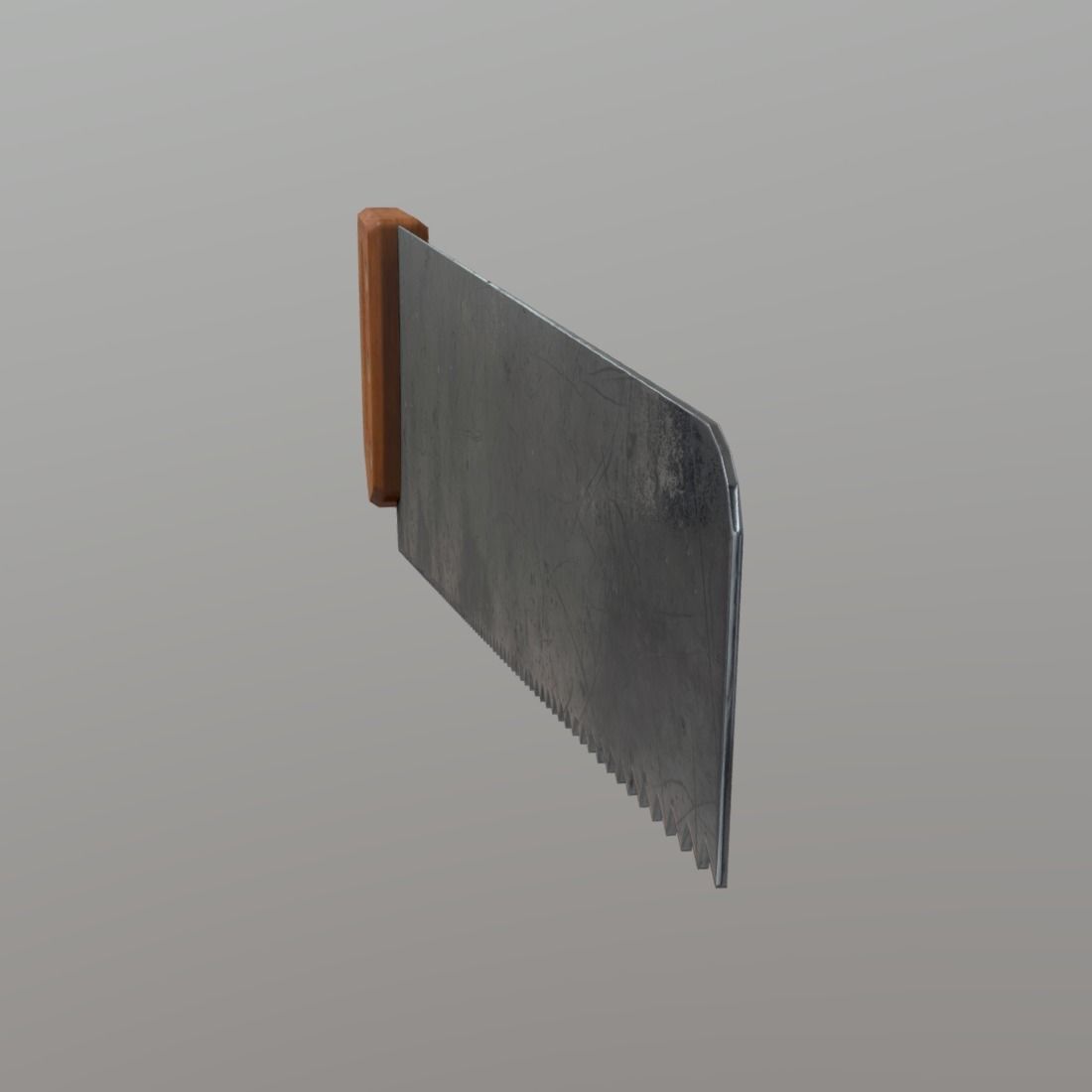 Hand Saw Low-poly 3D model_4