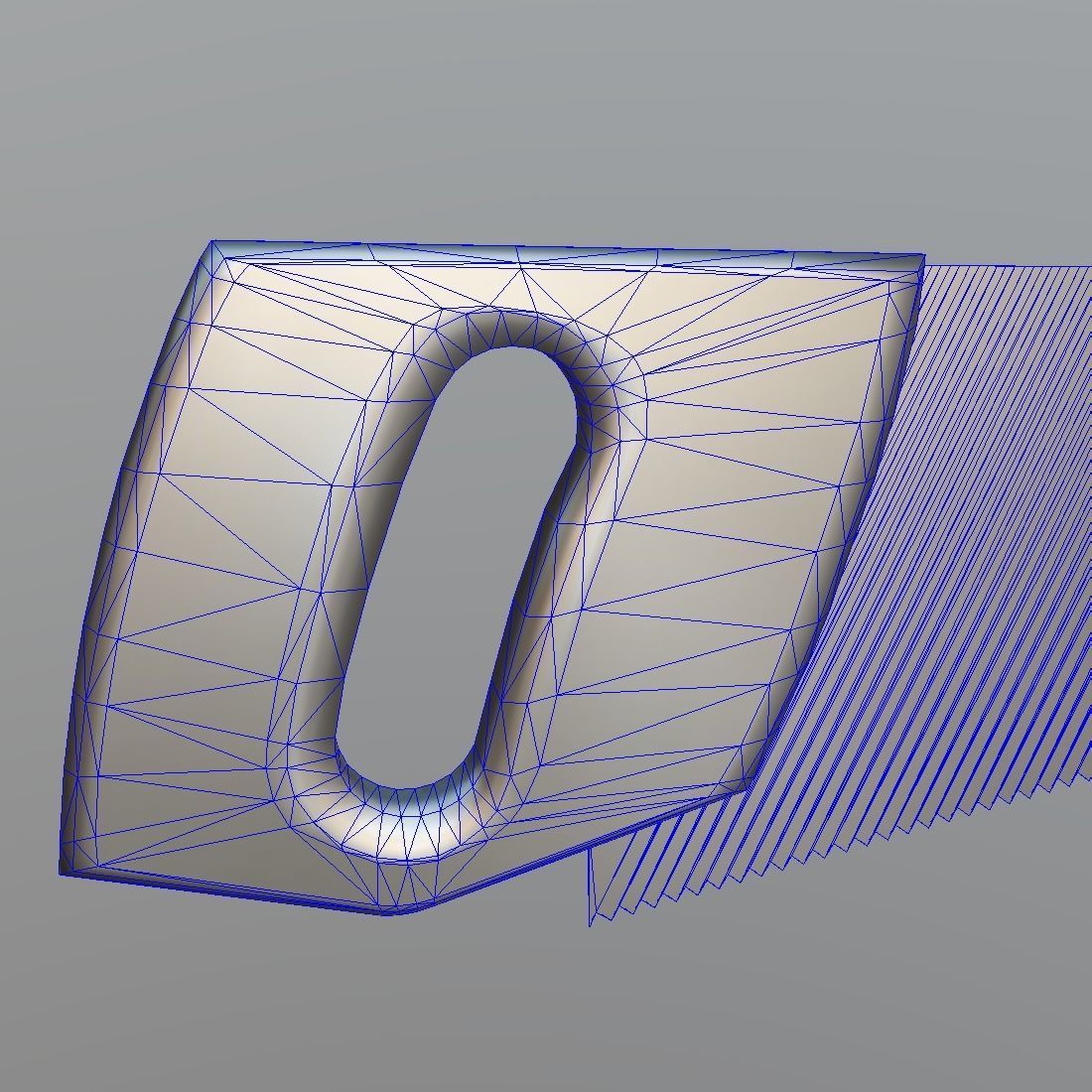 Hand Saw Low-poly 3D model_15