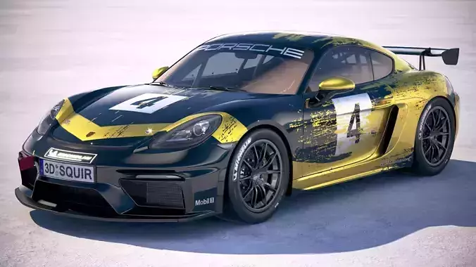 Porsche 718 Cayman GT4 Clubsport 2019 3D model