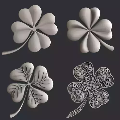 3d STL models for CNC router clover 3D model