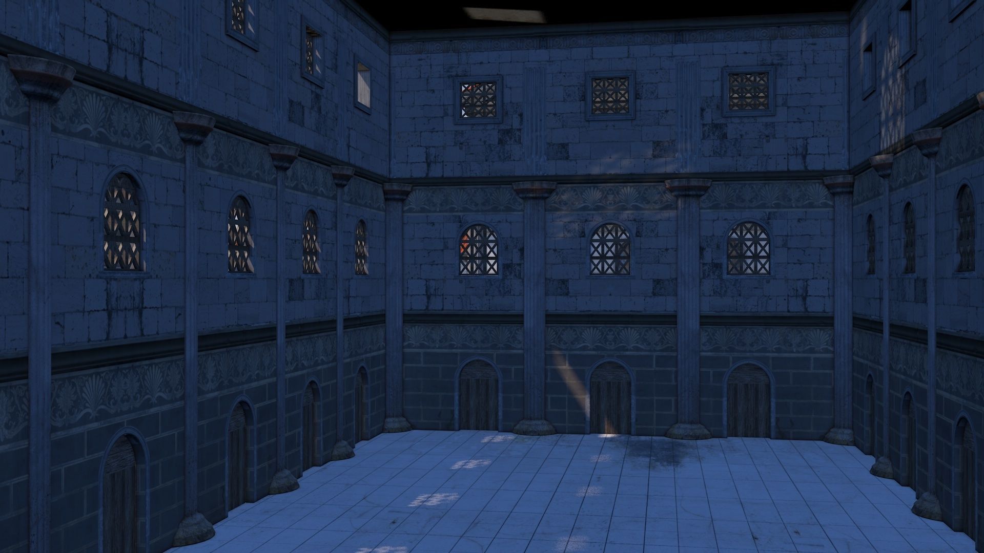 Classic romanic city 3D model_28