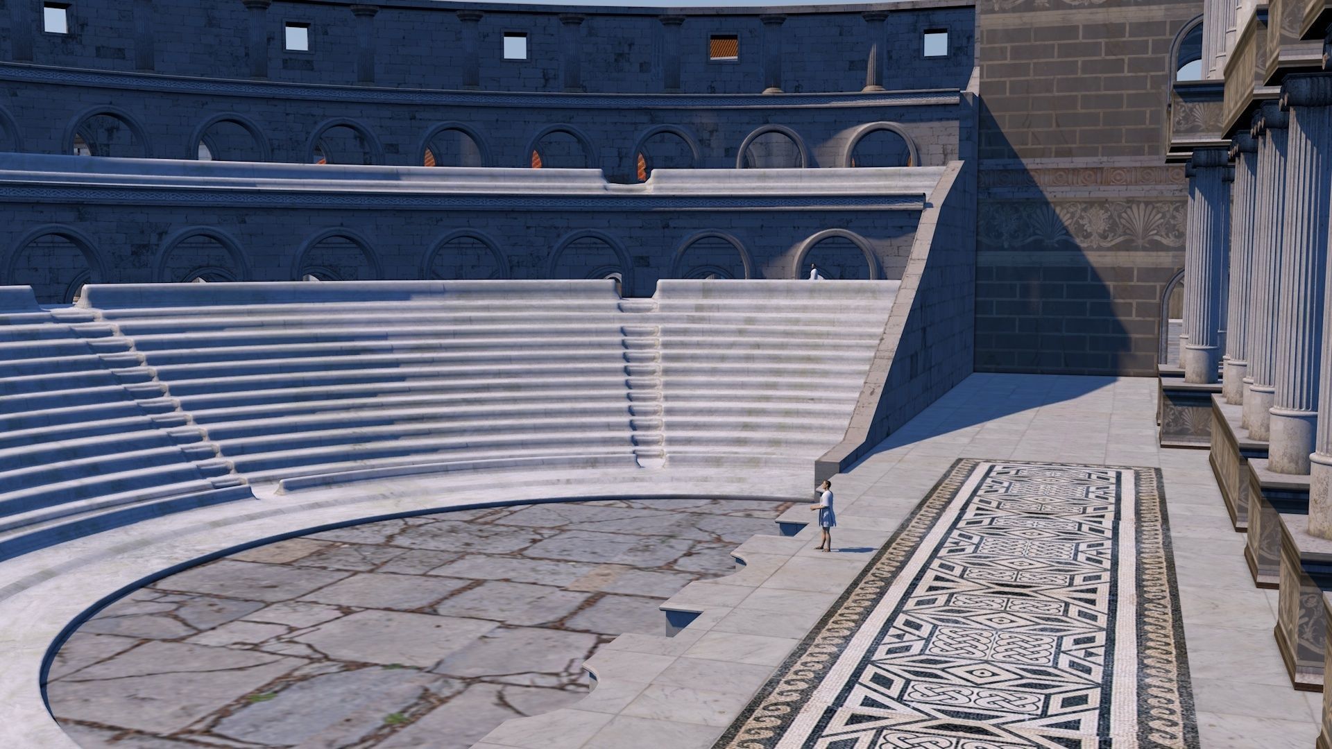 Classic romanic city 3D model_11