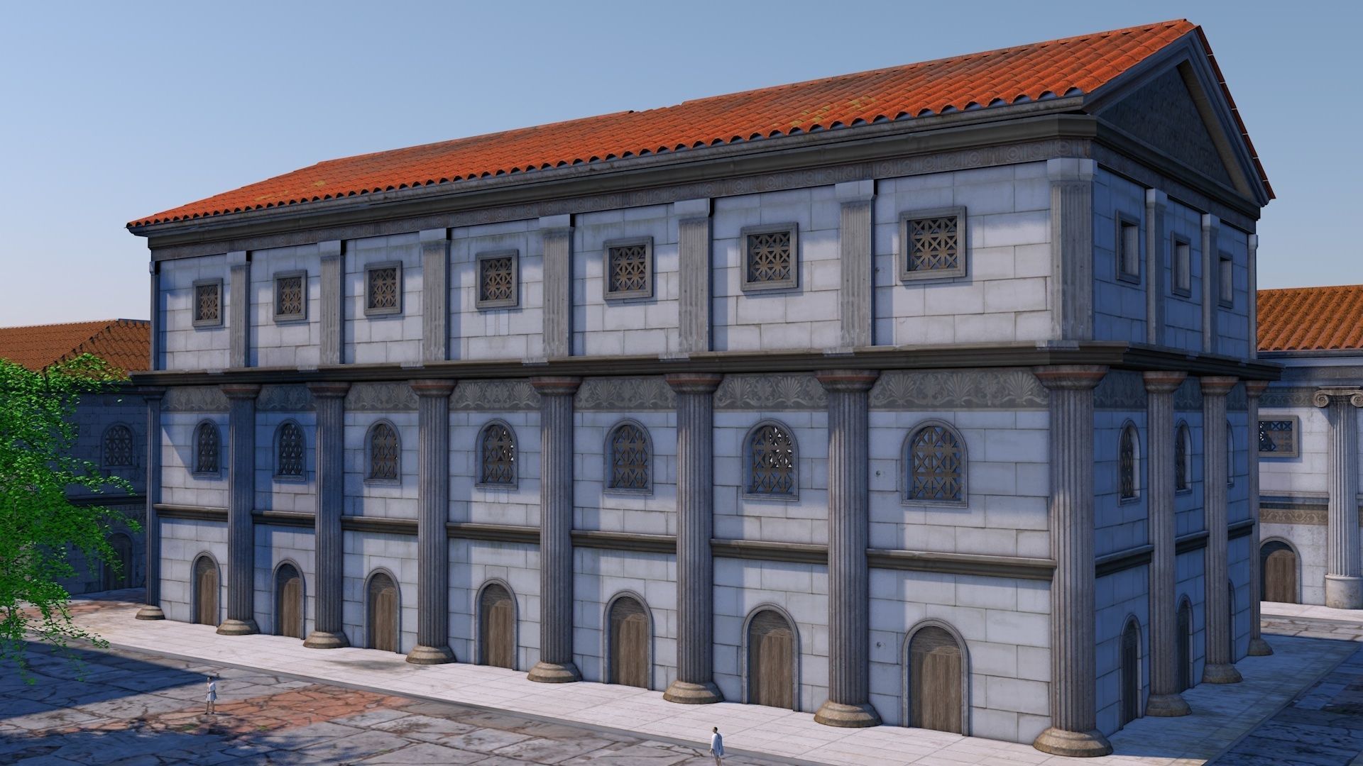 Classic romanic city 3D model_20