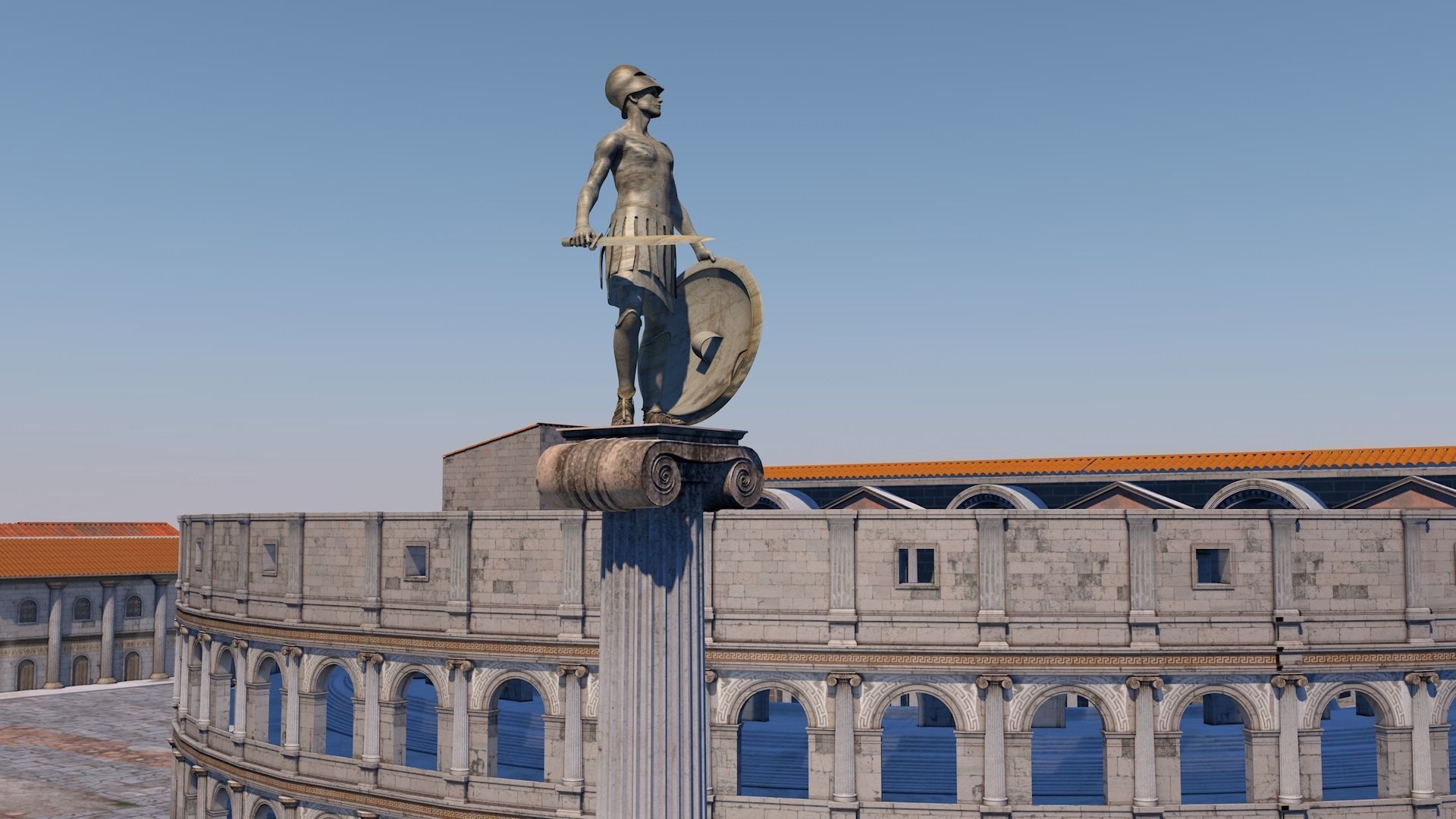 Classic romanic city 3D model_31