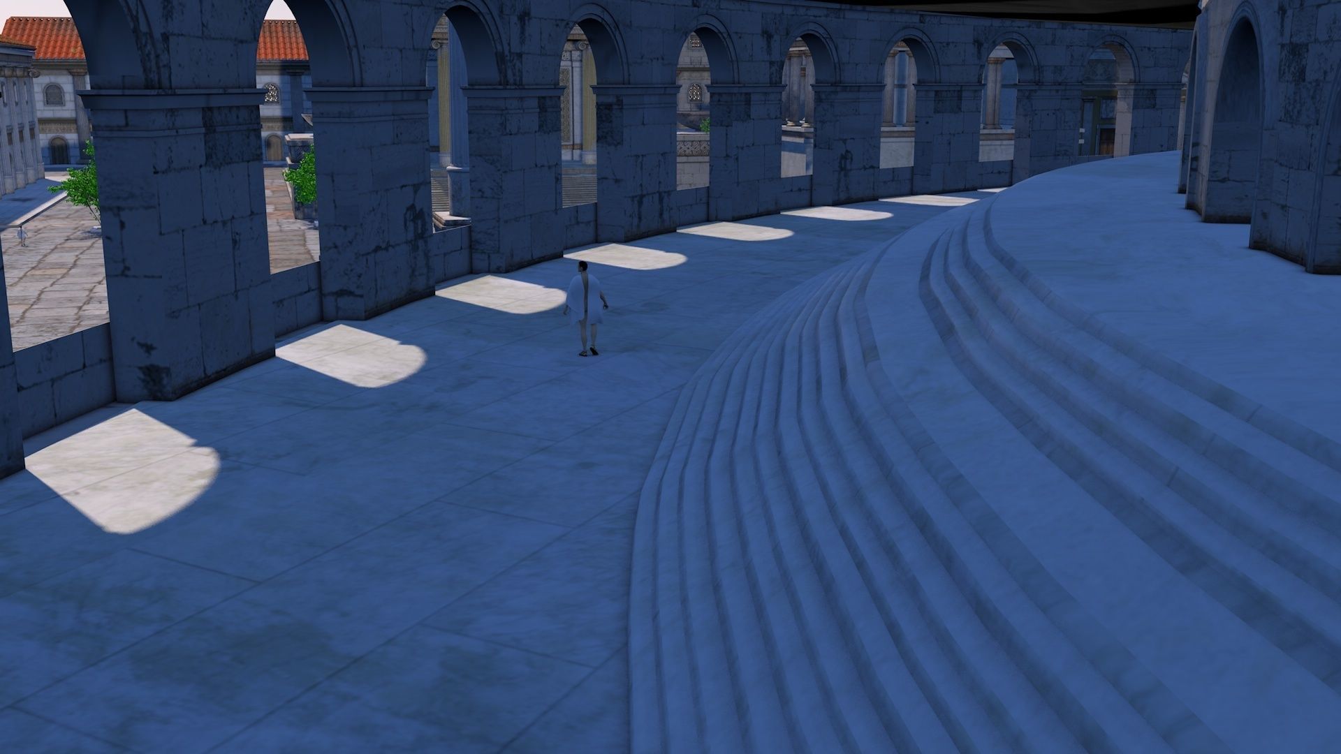 Classic romanic city 3D model_14