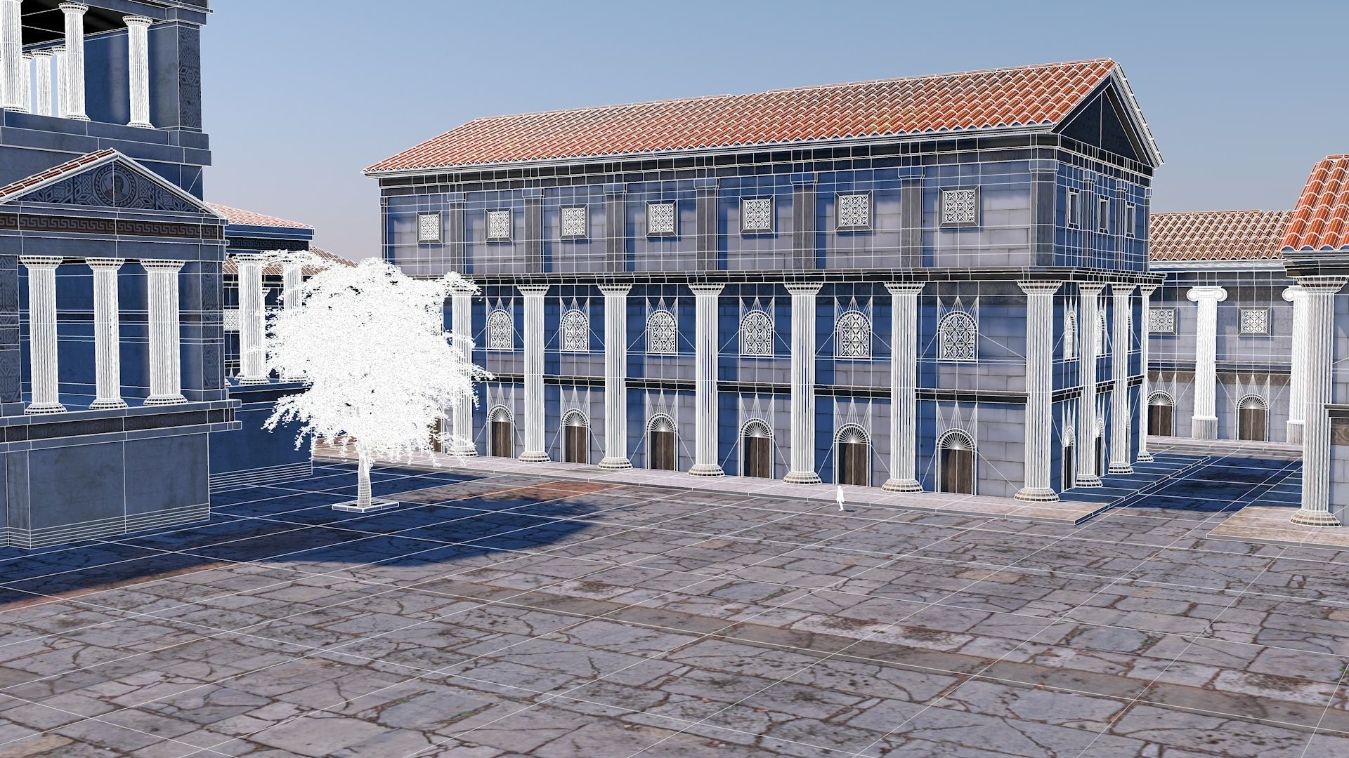Classic romanic city 3D model_34