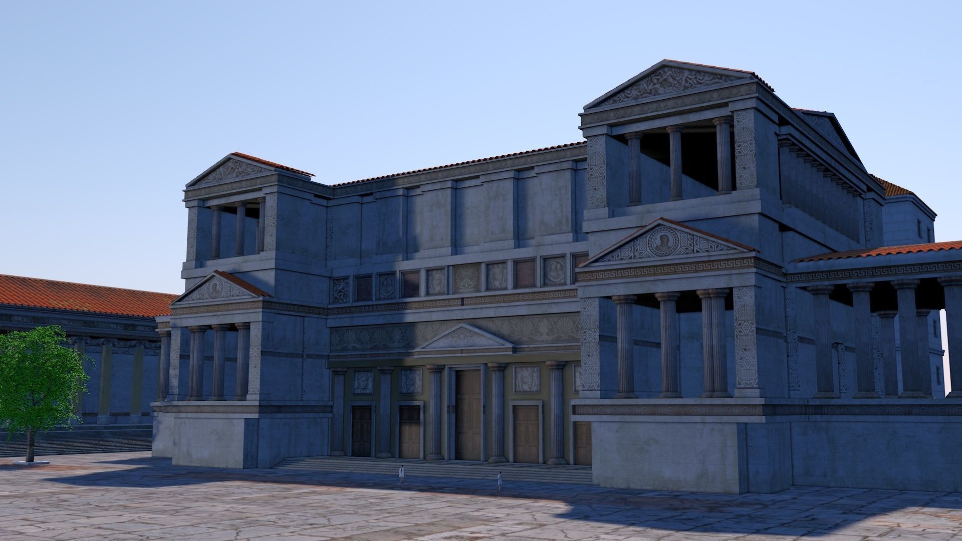 Classic romanic city 3D model_18