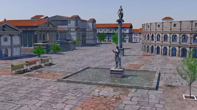 Classic romanic city 3D model