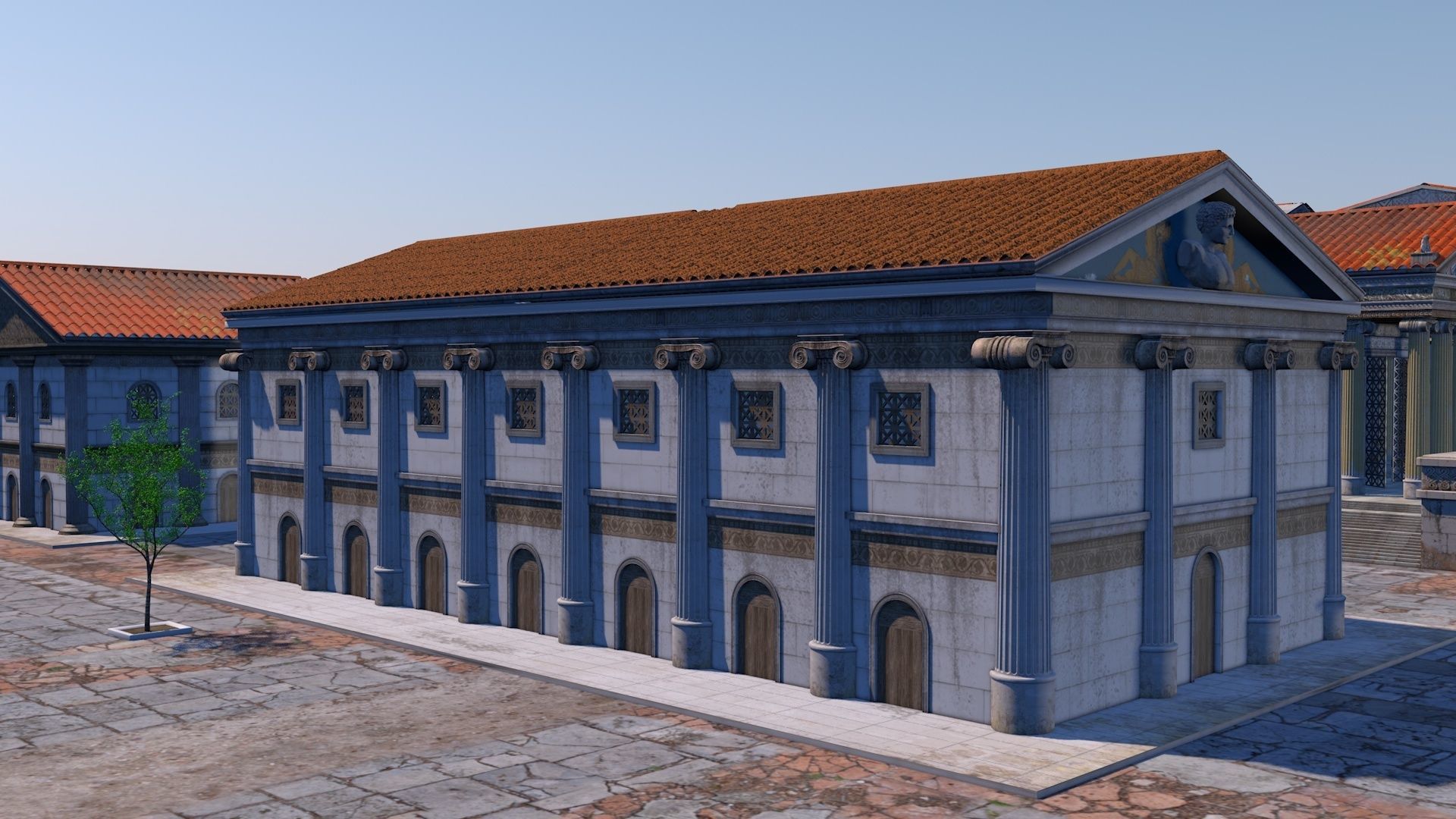 Classic romanic city 3D model_22