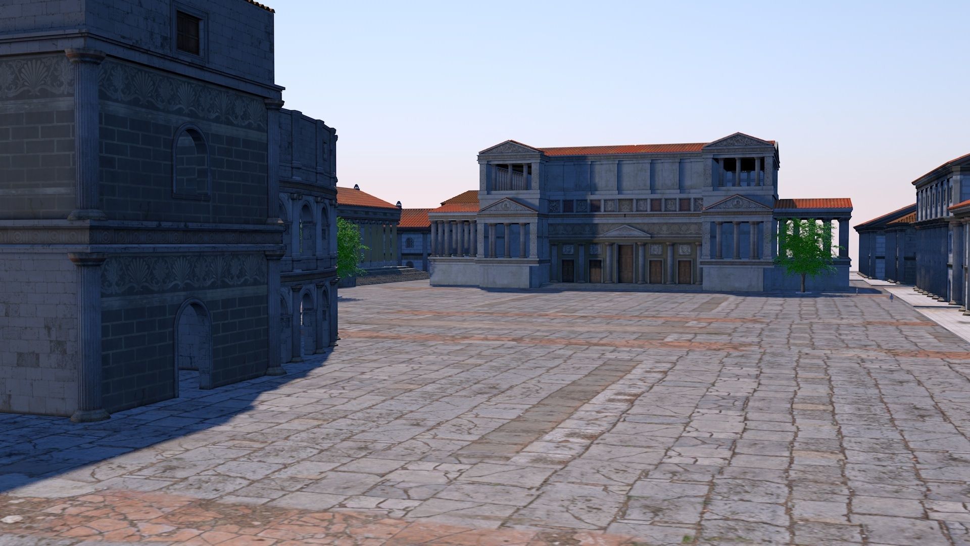 Classic romanic city 3D model_17