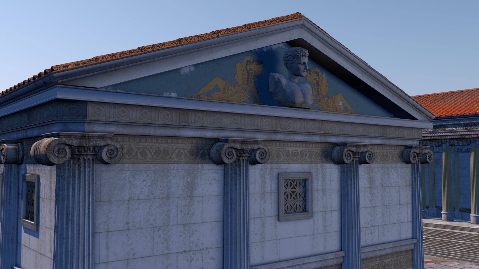 Classic romanic city 3D model_23