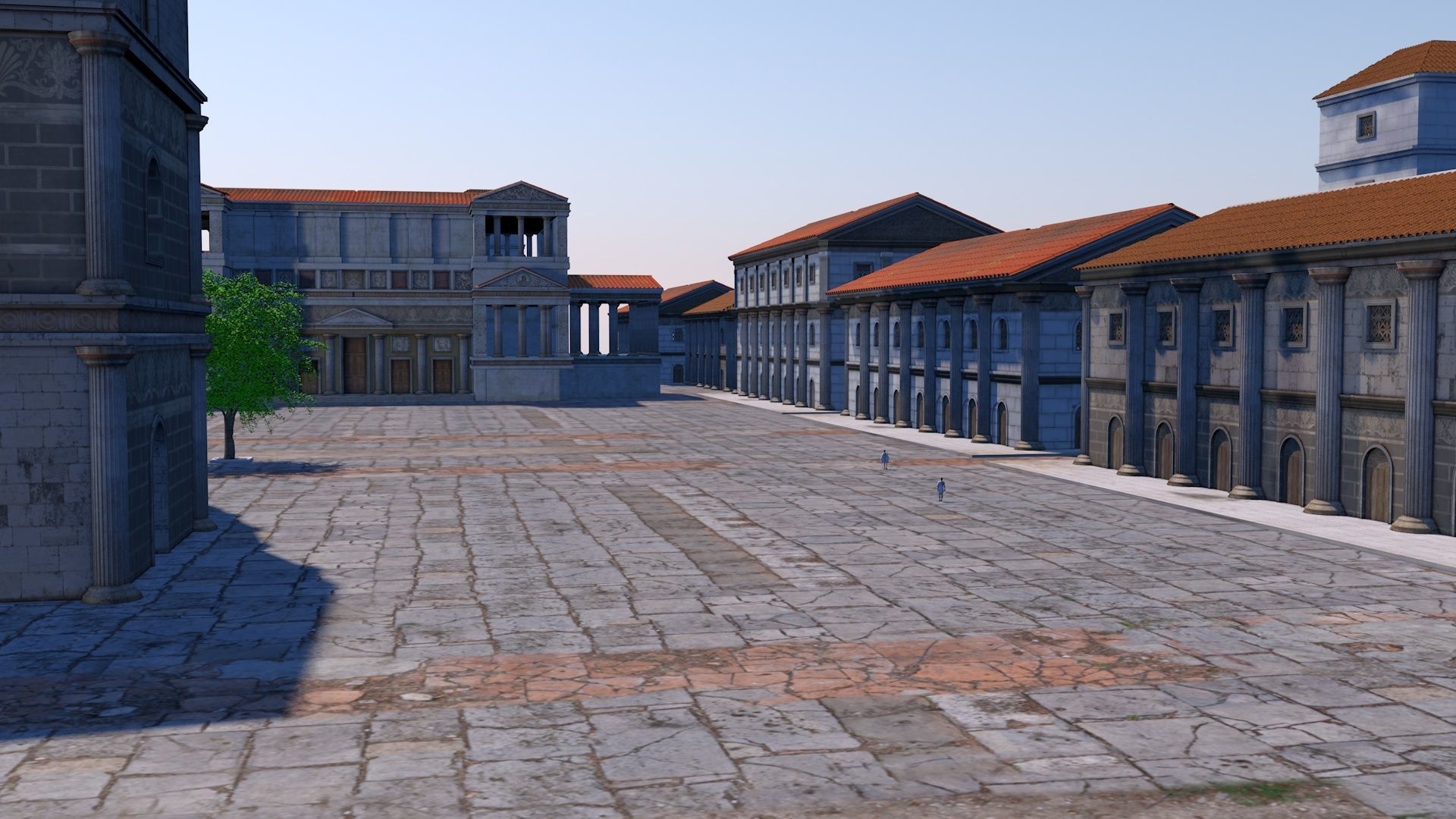 Classic romanic city 3D model_15
