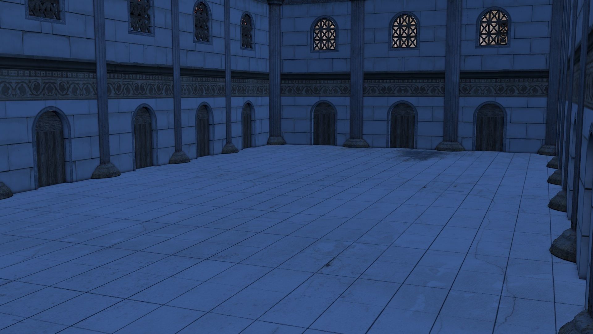 Classic romanic city 3D model_27