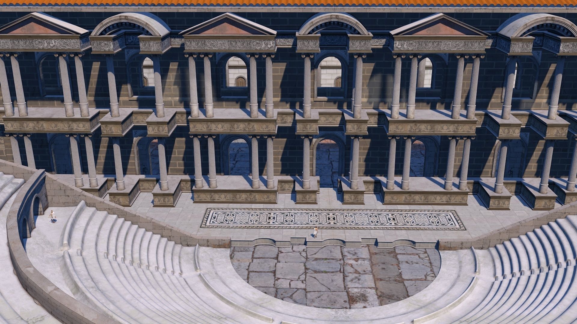 Classic romanic city 3D model_10