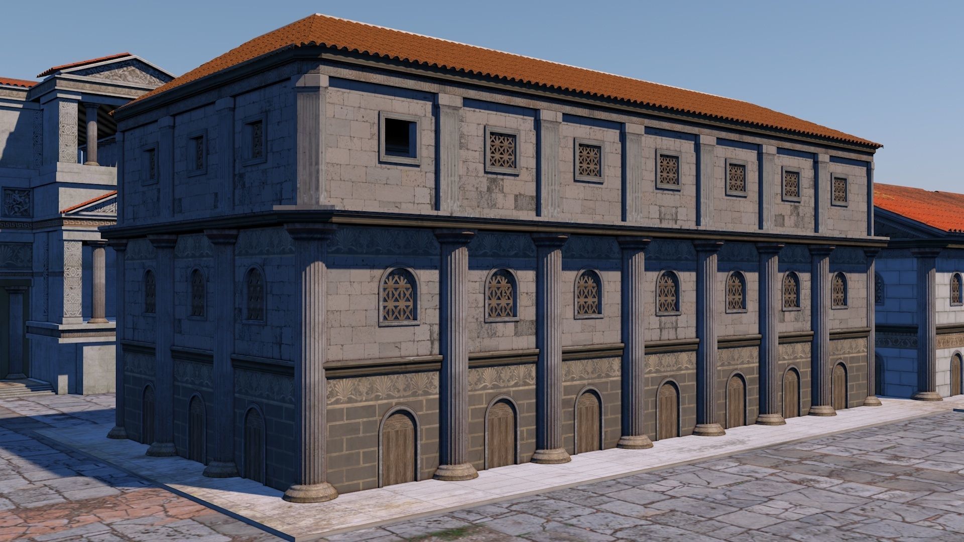 Classic romanic city 3D model_24