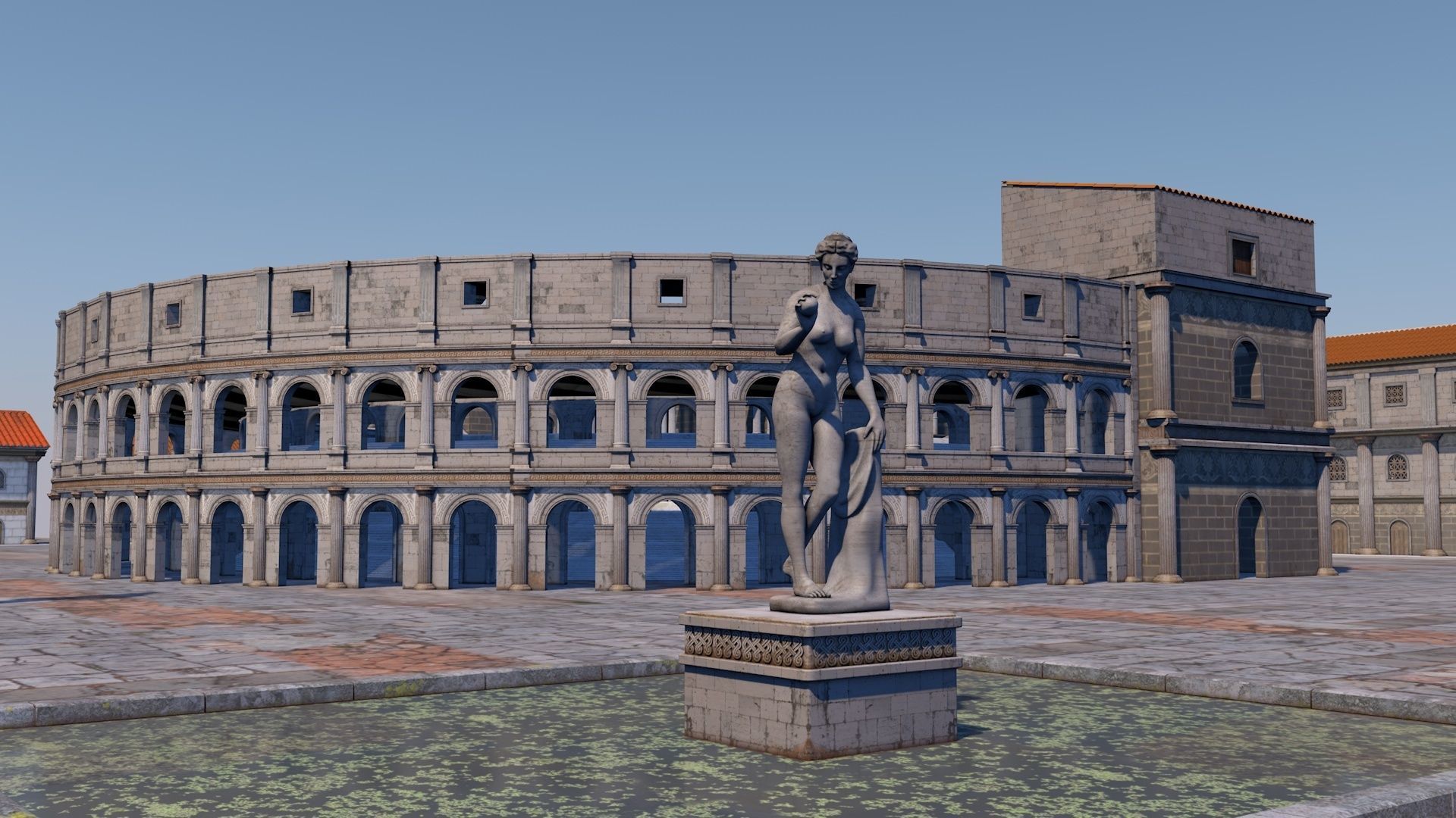 Classic romanic city 3D model_29