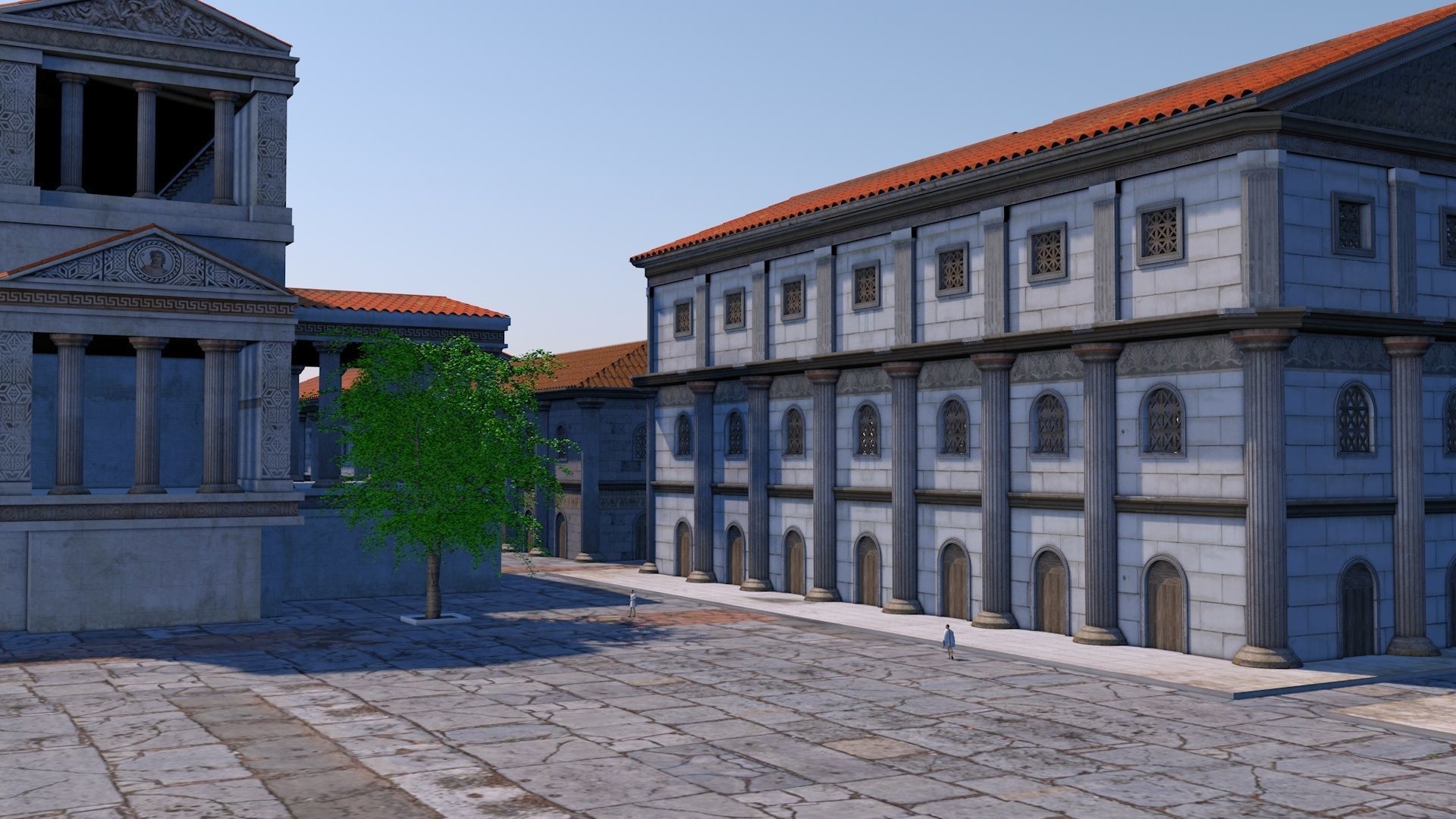Classic romanic city 3D model_19