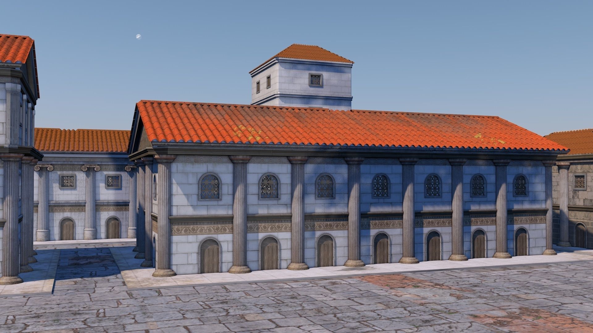 Classic romanic city 3D model_21