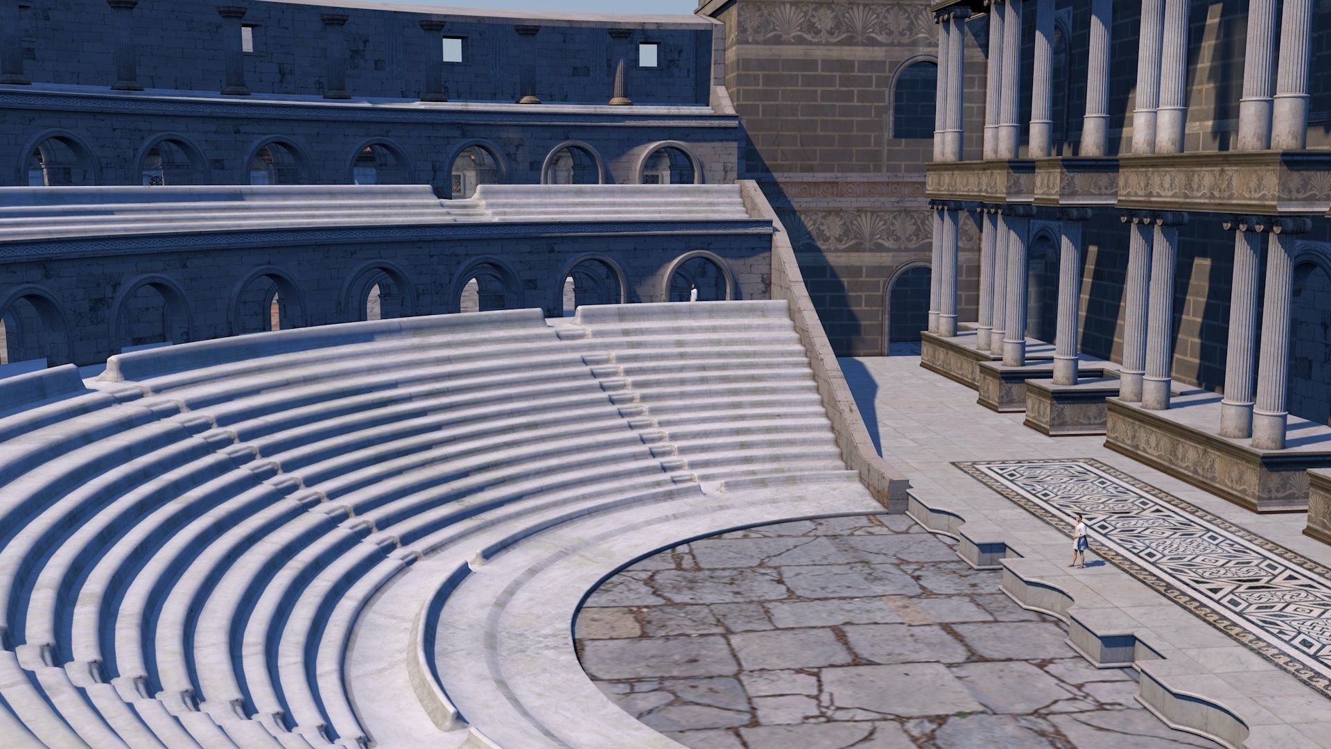 Classic romanic city 3D model_12