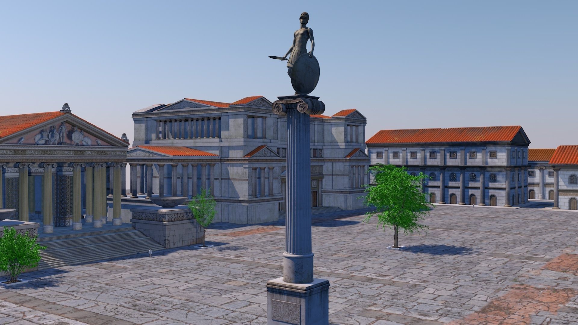 Classic romanic city 3D model_30