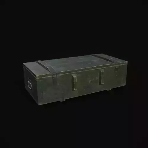 Old millitary ammo box Low-poly 3D model