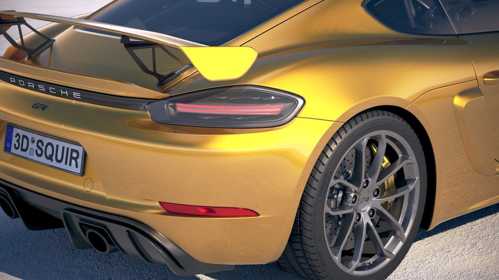 Porsche 718 Cayman GT4 2020 3D model_3