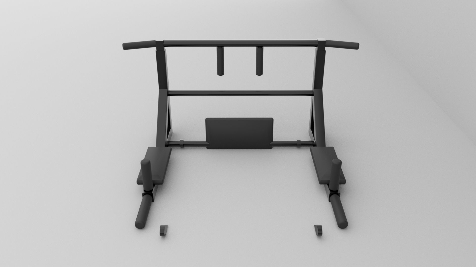 Horizontal bar Low-poly 3D model_3