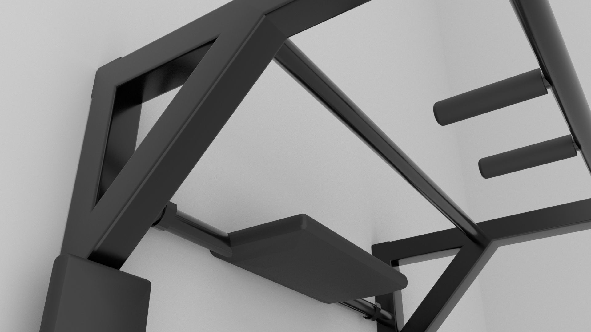 Horizontal bar Low-poly 3D model_8