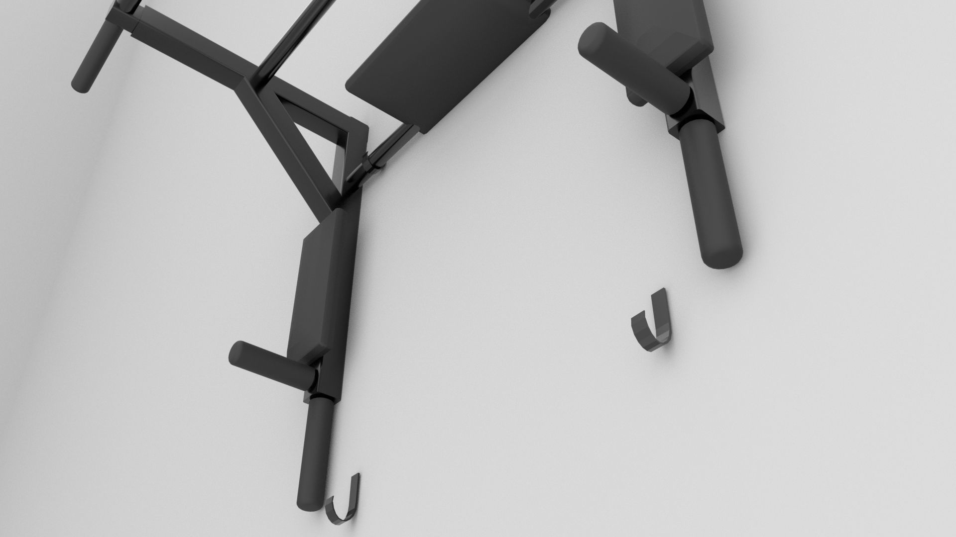 Horizontal bar Low-poly 3D model_5