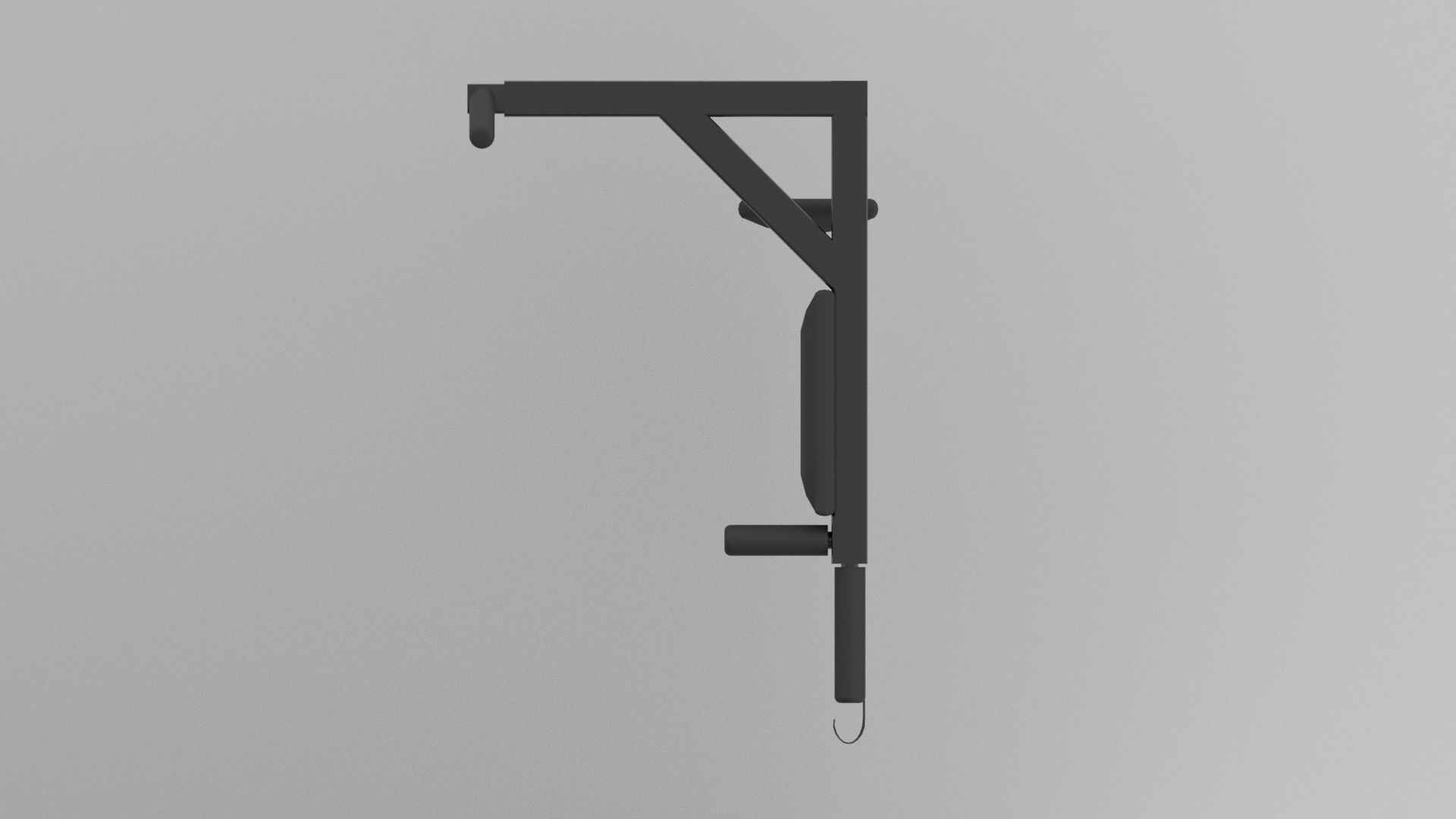 Horizontal bar Low-poly 3D model_2