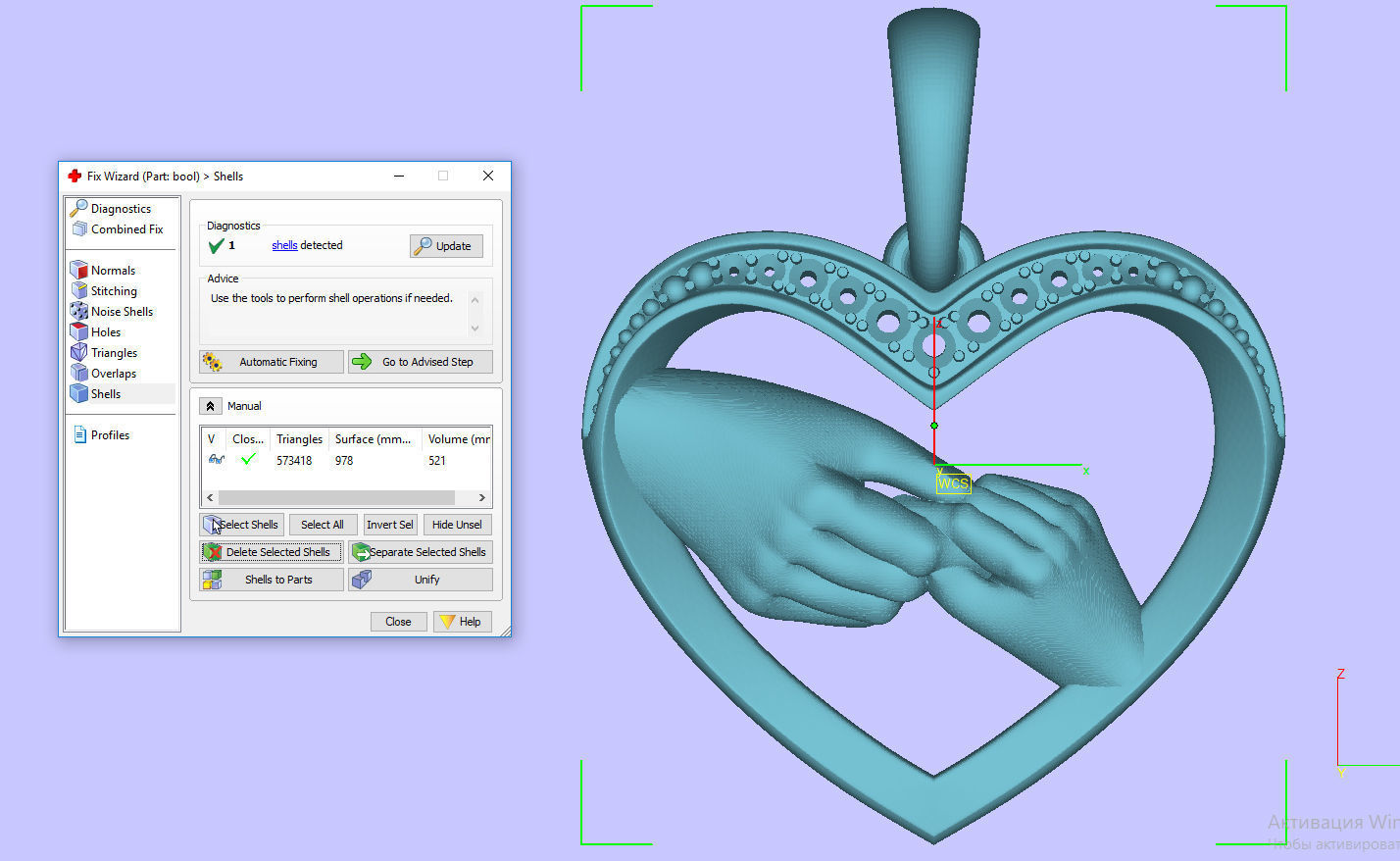 pendant heart 3D print model_4