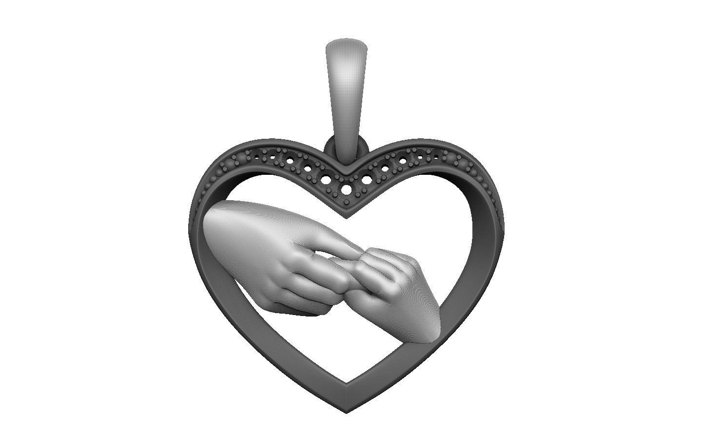 pendant heart 3D print model_5